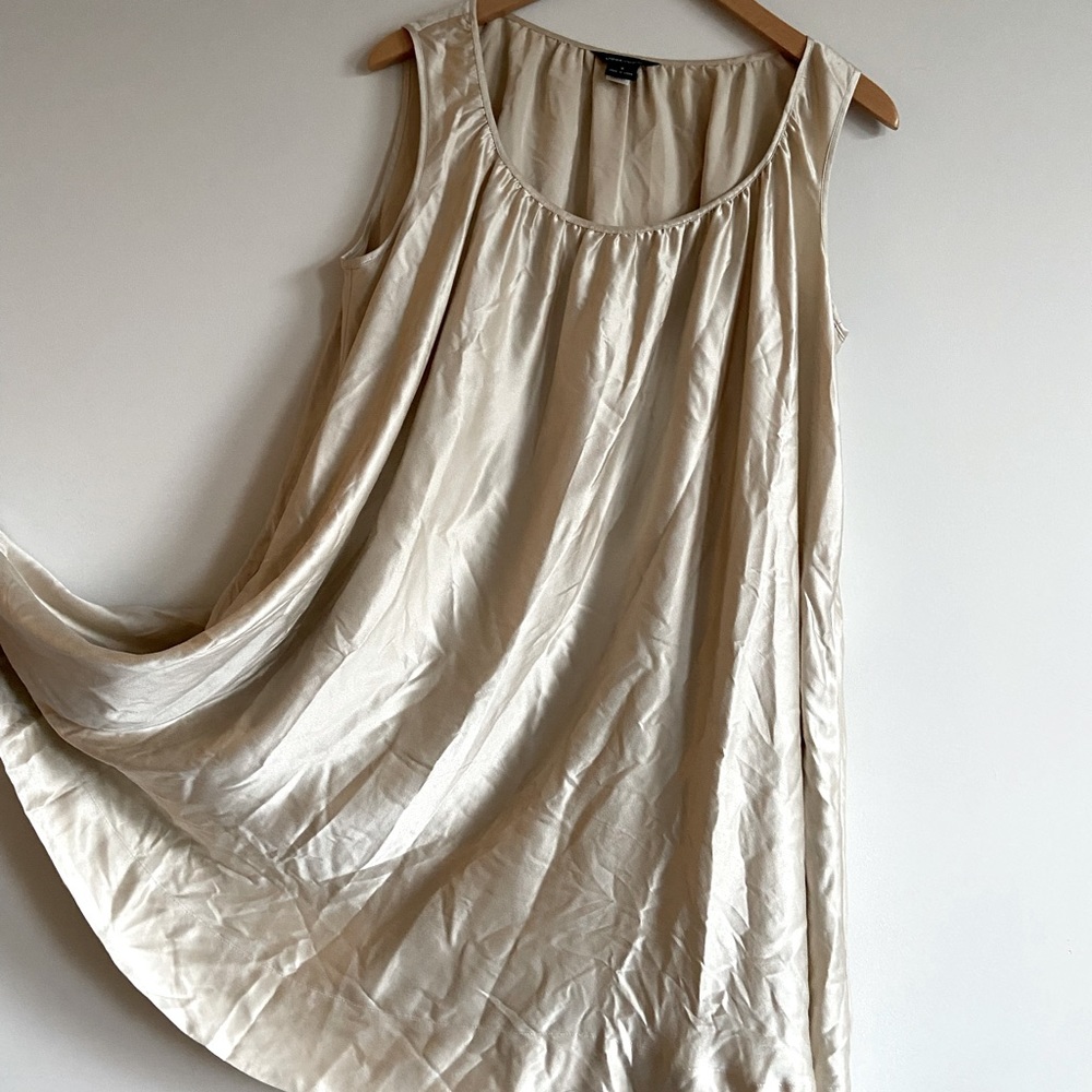 Moda International 100% Silk Sleeveless Swing Dress, Sz S